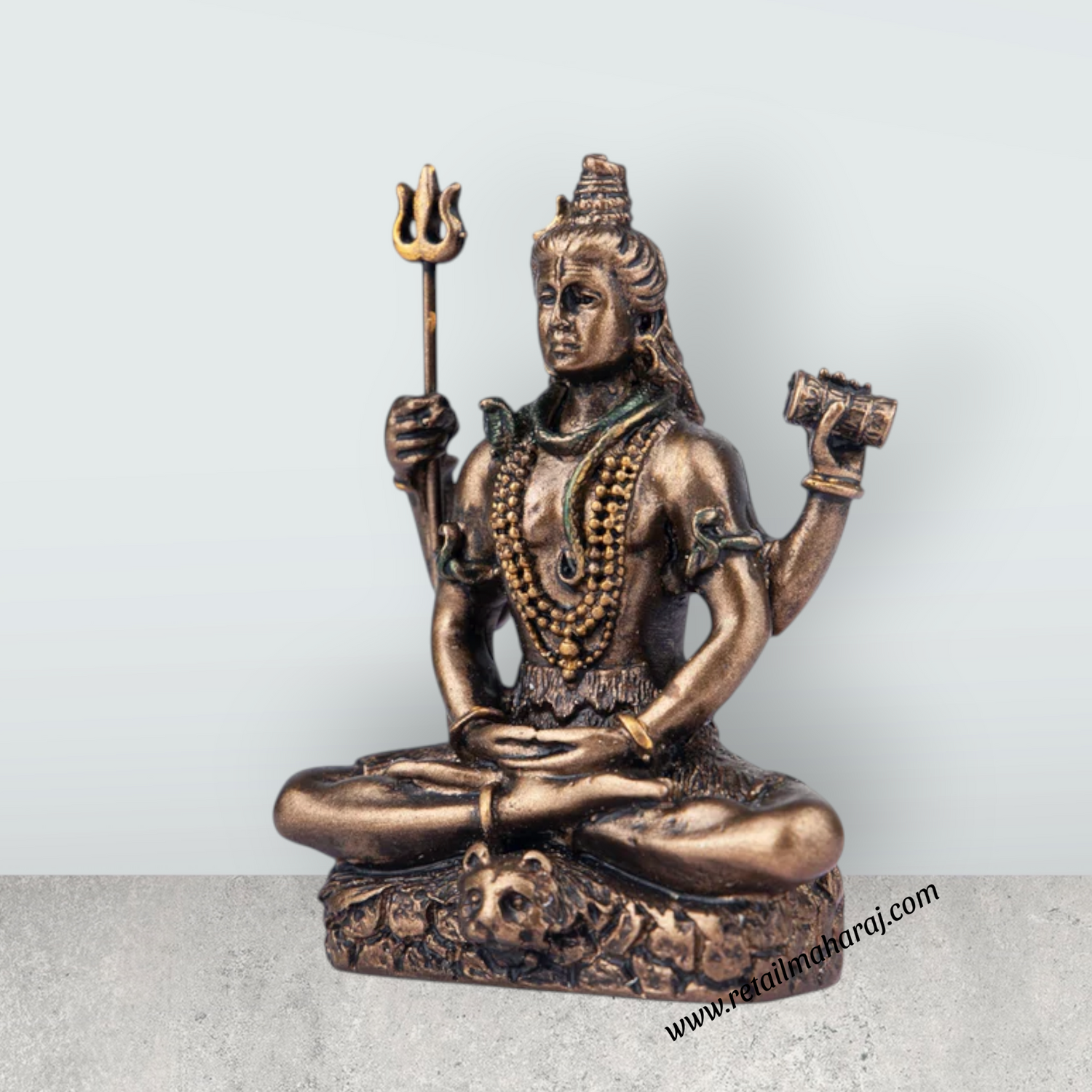 Shivan Statue - 3 x 2.5 Inches | Resin Statue/ Shiv Murti/ Shivan Idol for Pooja - Retail Maharaj