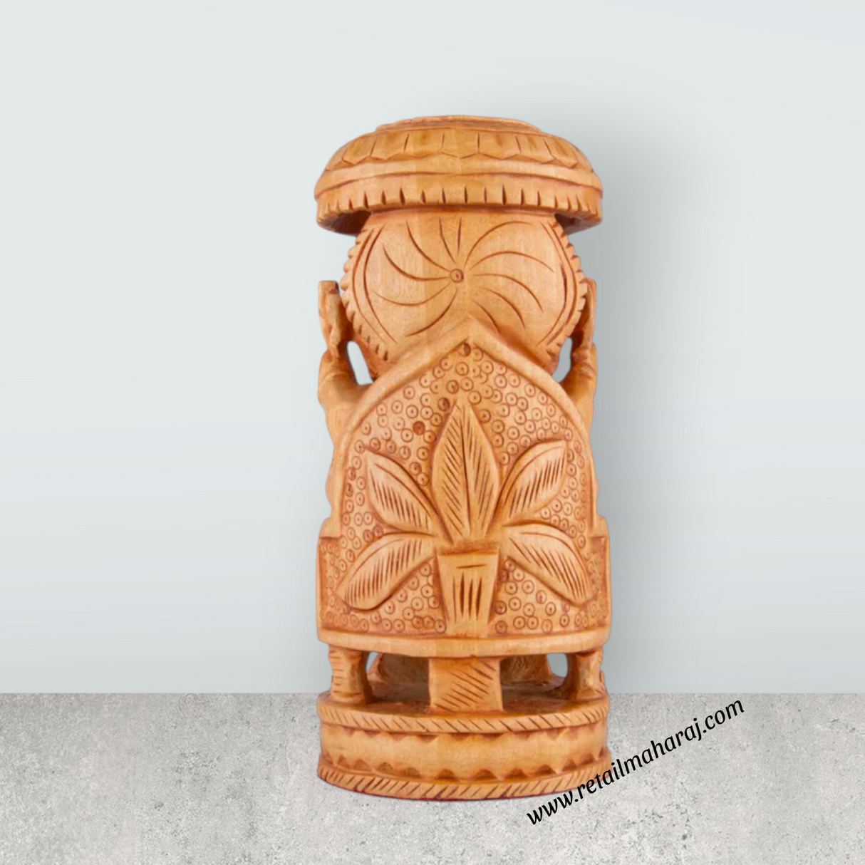Chatter Ganesh Murti - 3 x 2 Inches | Wooden Statue/ Ganapati Idol/ Vinayagar Statue for Home Decor - Retail Maharaj