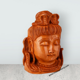 Shiva Bust Statue - 5 x 3.5 Inches | Wooden Statue/ Shiv Murti/ Shivan Idol for Pooja - Retail Maharaj