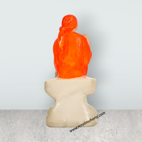 Saibaba Statue - 4 x 2 Inches | Sai Baba Vigraham/ Marble Murti/ Saibaba Idol for Pooja - Retail Maharaj