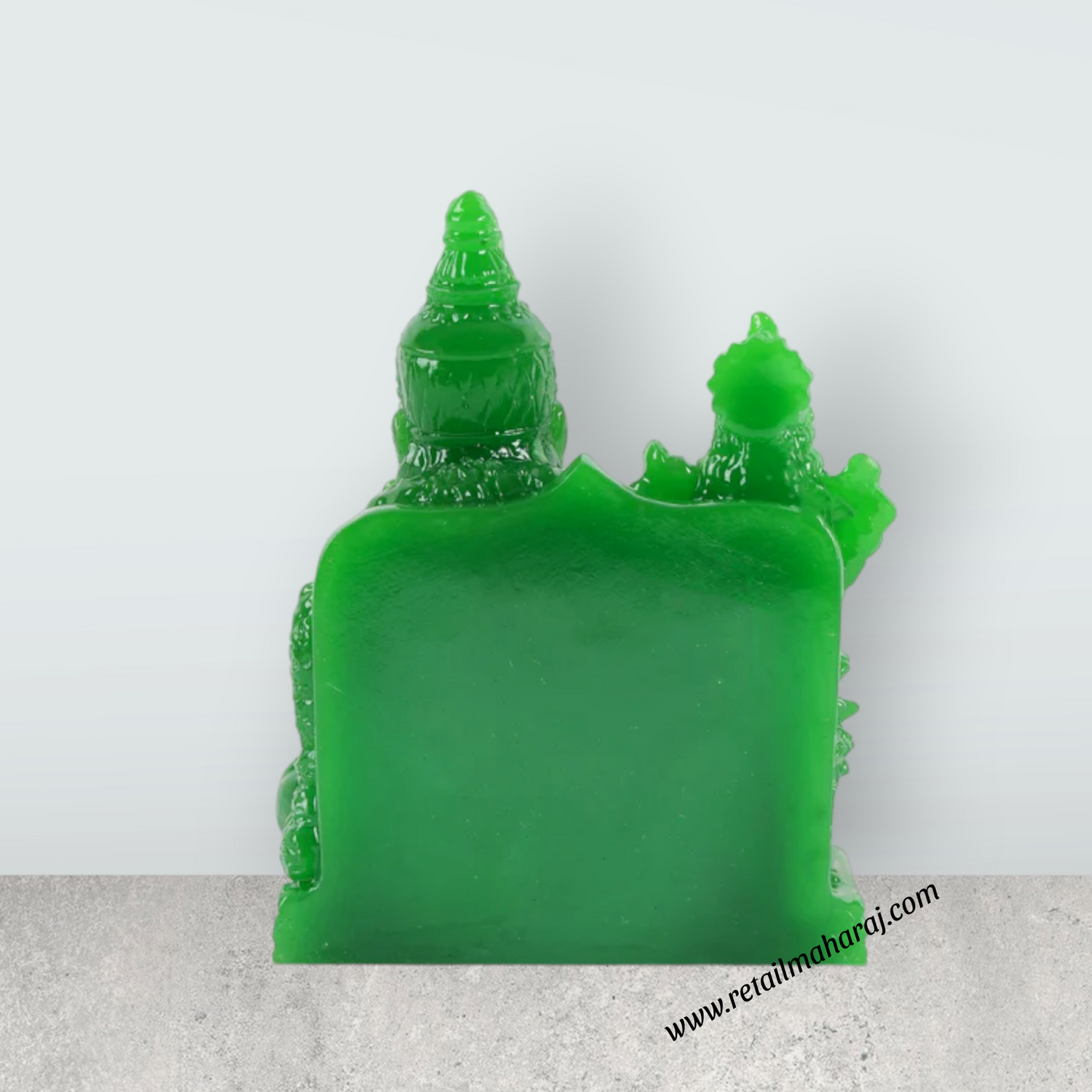 Laxmi Kuber Statue - 4 x 3 Inches Green | Resin Lakshmi Kuber Idol/ Laxmi Kuber Idol for Pooja