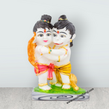 Ram Hanuman Statue - 14 x 10.5 Inches | Marble Dust Murti/ Ram Hanuman Murti for Pooja - Retail Maharaj
