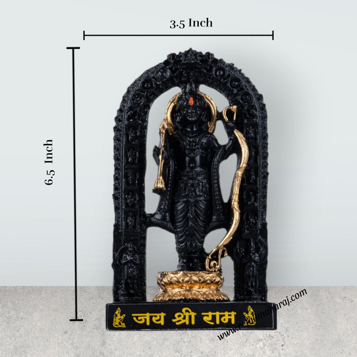 Karumariamman Statue - 3 x 2 Inches | Sitting Karumariamman Idol/ Gold Polish Resin Statue for Pooja - Retail Maharaj