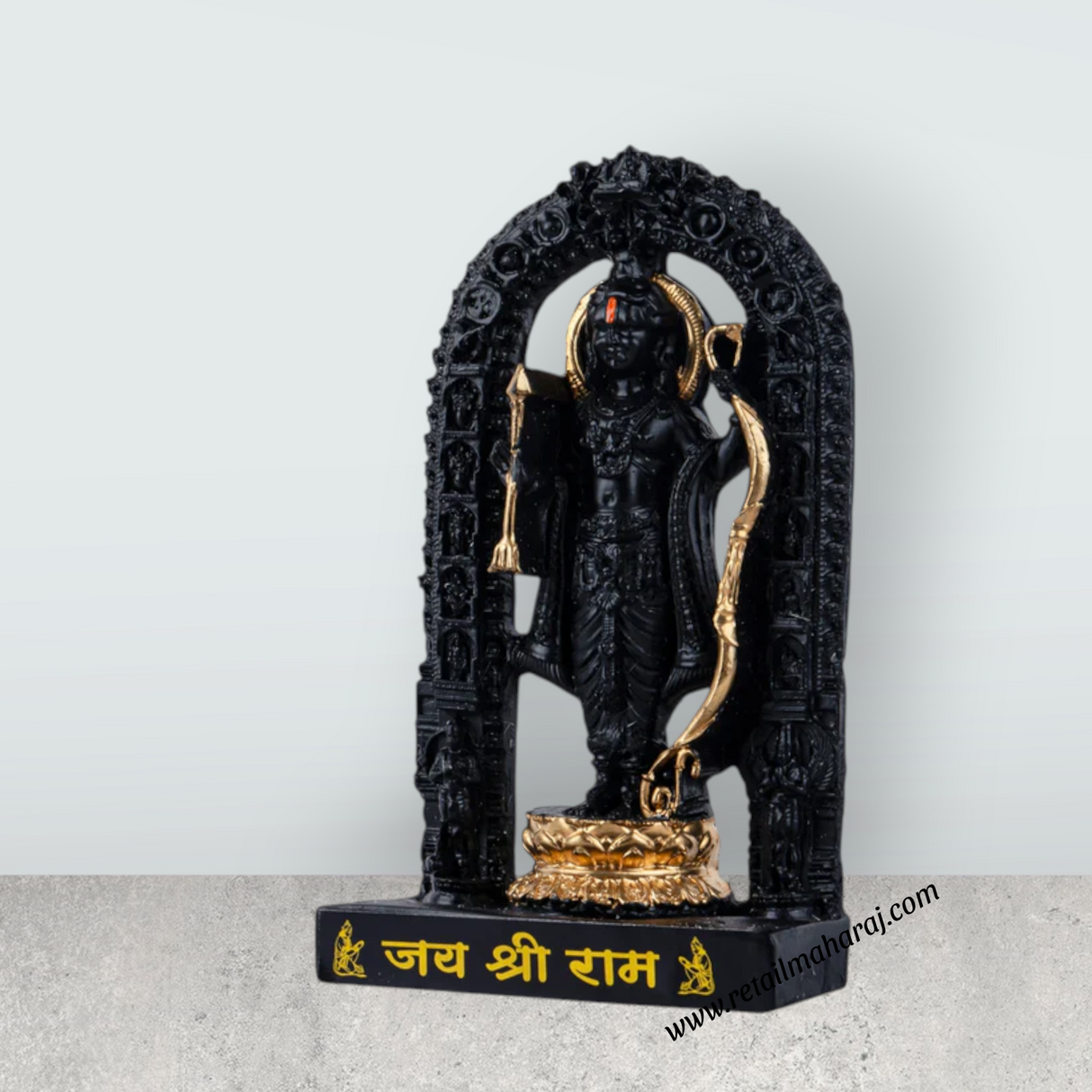 Karumariamman Statue - 3 x 2 Inches | Sitting Karumariamman Idol/ Gold Polish Resin Statue for Pooja - Retail Maharaj