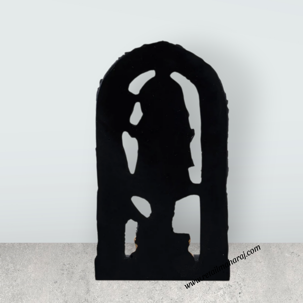Ayodhya Rama Idol - 6.5 x 3.5 Inches | Poly Resin Statue/ Black Polish Ayodhya Ramar Statue for Pooja - Retail Maharaj