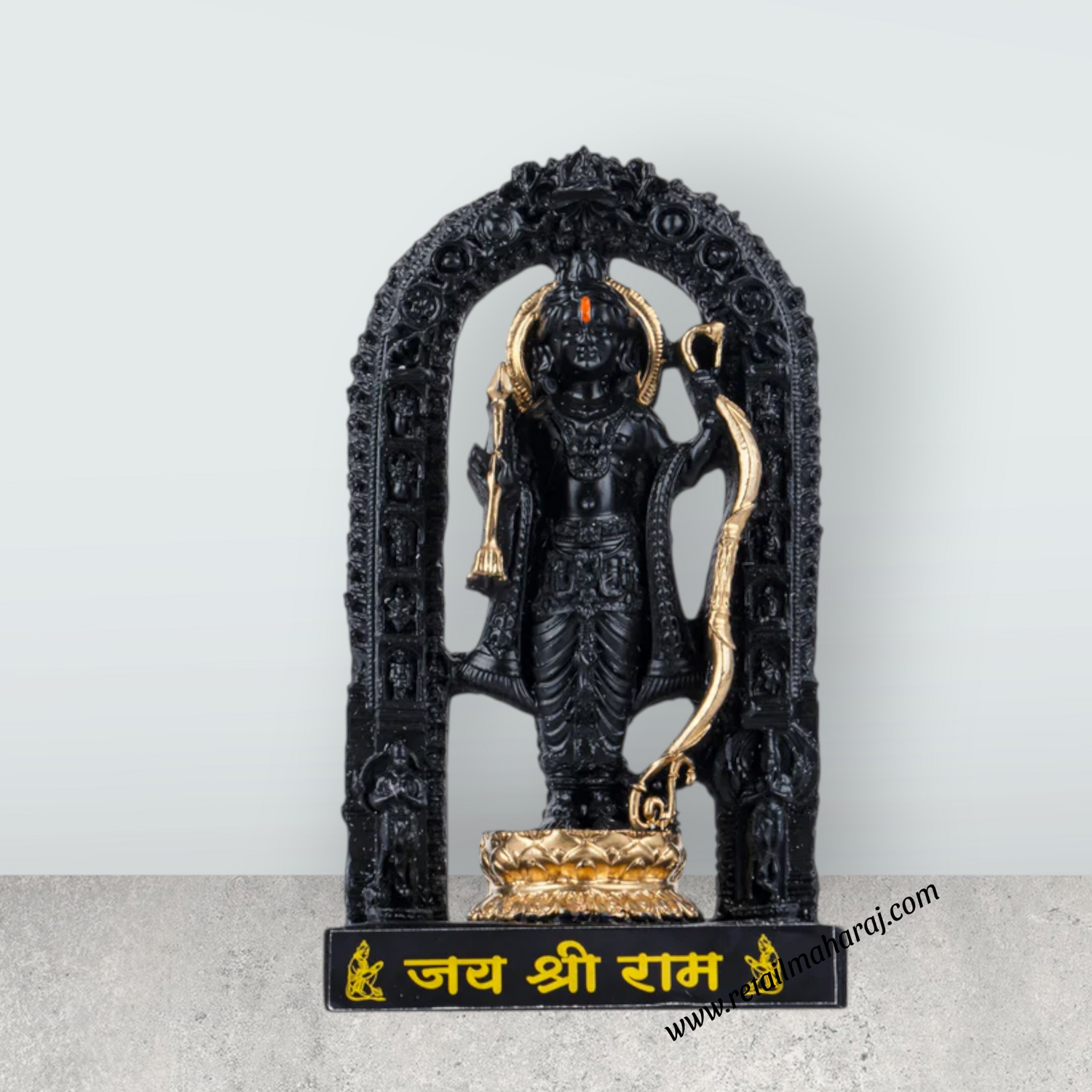 Karumariamman Statue - 3 x 2 Inches | Sitting Karumariamman Idol/ Gold Polish Resin Statue for Pooja - Retail Maharaj