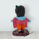 Krishna Murti Standing On Base - 4 x 2.5 Inches | Marble Dust Murti / Coloured Krishna Idol For Home Decor - Retail Maharaj