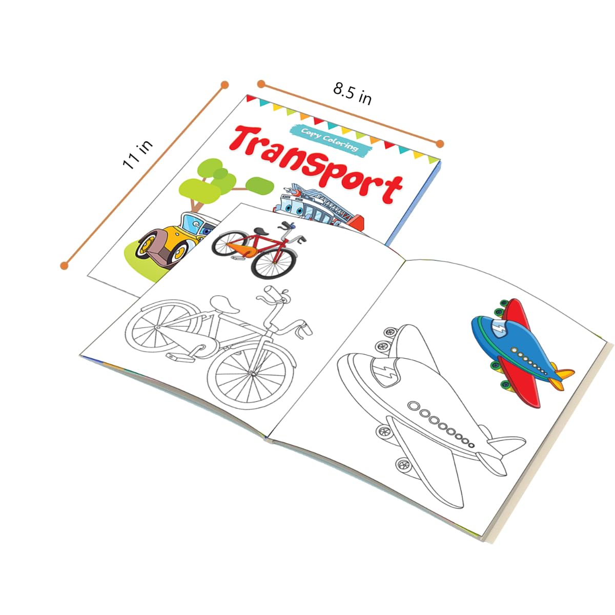 Let's Color: Copy Color Art Pack of 8 Books (Transport, Professions, Pets, Fish, Insects, Robots, Mandalas and Sports) - 3 years to 8 years - Retail Maharaj