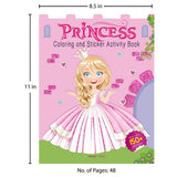 Princesses - Coloring and Sticker Activity Book (With 150+ Stickers) - Retail Maharaj