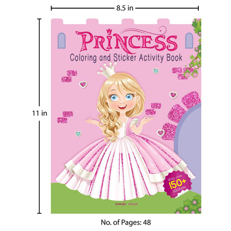 Princesses - Coloring and Sticker Activity Book (With 150+ Stickers) - Retail Maharaj