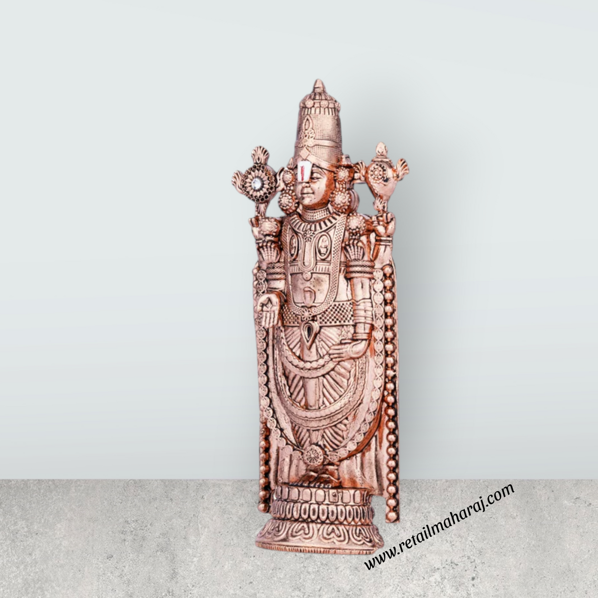 Balaji Murti - 5 x 2 Inches | Balaji Statue/ Tirupati Balaji Idol for Pooja - Retail Maharaj