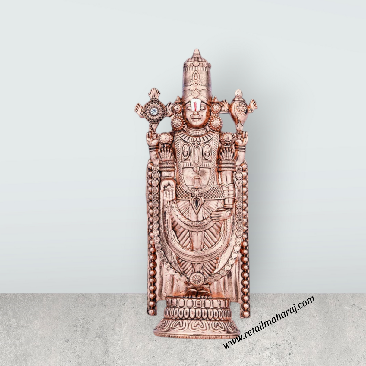 Balaji Murti - 5 x 2 Inches | Balaji Statue/ Tirupati Balaji Idol for Pooja - Retail Maharaj
