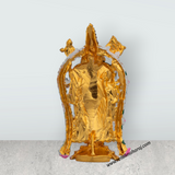 Pushpa Balaji Murti - 3.5 x 2 Inches | Multicolour Stone Balaji Idol/ Balaji Statue for Car - Retail Maharaj