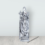 Balaji Murti - 5 x 2 Inches | Silver Polish Balaji Standing Statue/ Tirupati Balaji Idol for Pooja - Retail Maharaj