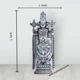 Balaji Murti - 5 x 2 Inches | Silver Polish Balaji Standing Statue/ Tirupati Balaji Idol for Pooja - Retail Maharaj