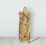 Balaji Murti - 5 x 2 Inches | Gold Polish Balaji Standing Statue/ Tirupati Balaji Idol for Pooja - Retail Maharaj