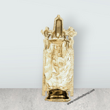 Balaji Murti - 5 x 2 Inches | Gold Polish Balaji Standing Statue/ Tirupati Balaji Idol for Pooja - Retail Maharaj