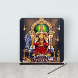 Kamakshi Amman Photo Frame Stand - 4 x 3.75 Inches | Kamatchi Amman Picture Frame for Car Decor