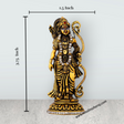 Rama Idol Standing On Base - 3.75 x 1.5 Inches | Metal & Antique Gold Polish Ramar Statue for Home & Table Top - Retail Maharaj