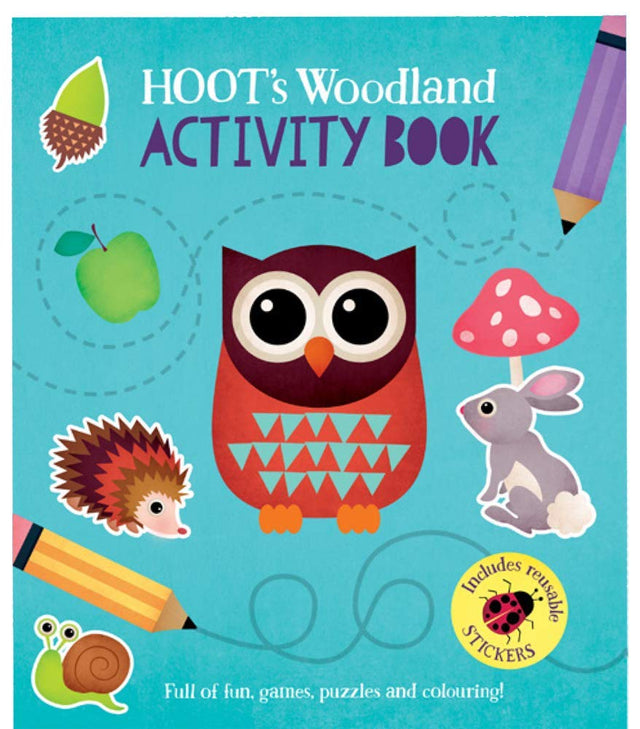Hoot's Wodland Activity Book - Big Sticker Book with Games, Puzzles and Pictures to Colour (Hoot Books) - Retail Maharaj