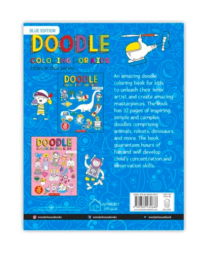 Doodle Coloring For Kids - Blue Edition - Retail Maharaj