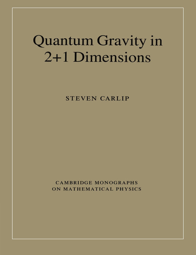 Quantum Gravity in 2+1 Dimension - Retail Maharaj