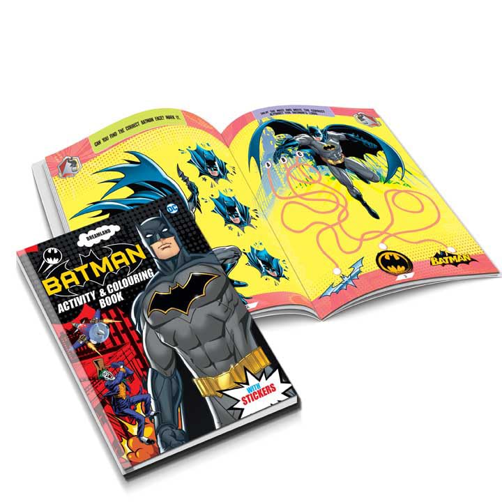 Batman Copy Colouring and Activity Books Pack with Stickers for Kids Ages 2-8 – Set of 5 Fun Superhero Books with Colouring, Puzzles, Creative Activities & Hand-Eye Coordination Exercises - Retail Maharaj