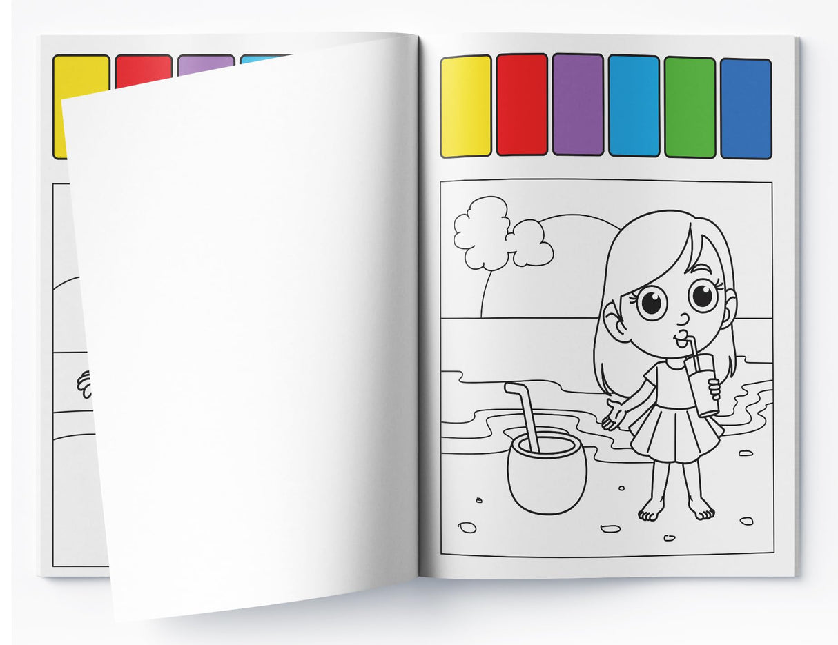 Pick and Paint Coloring Activity Book For Kids: Beach fun - Retail Maharaj