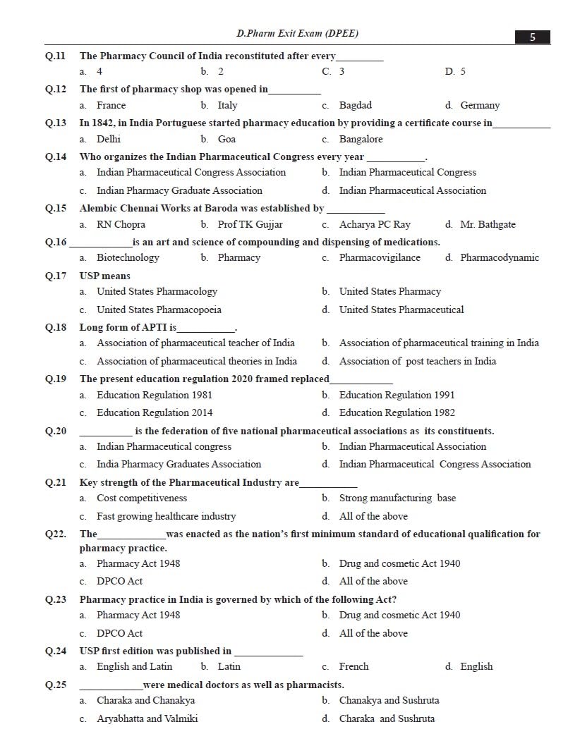 D.Pharm Exit Exam (DPEE) - Retail Maharaj