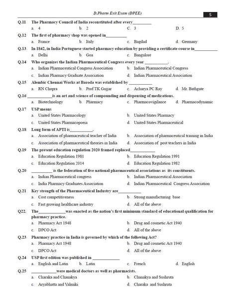 D.Pharm Exit Exam (DPEE) - Retail Maharaj