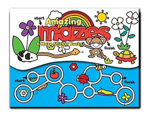 AMAZING MAZES 6 MAZE STICKER BOOK, NA - Retail Maharaj