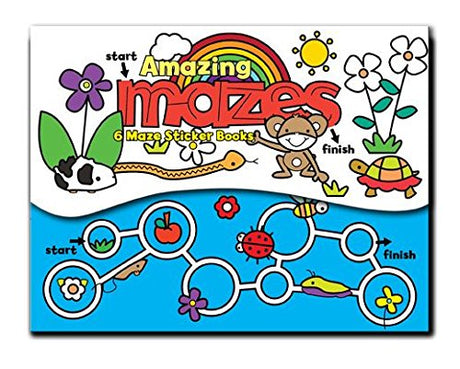 AMAZING MAZES 6 MAZE STICKER BOOK, NA - Retail Maharaj