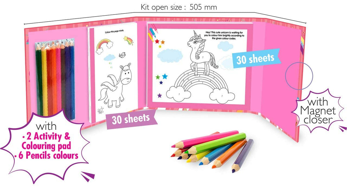 Hello Friend Unicorn Coloring Book And Activity Kit - Retail Maharaj