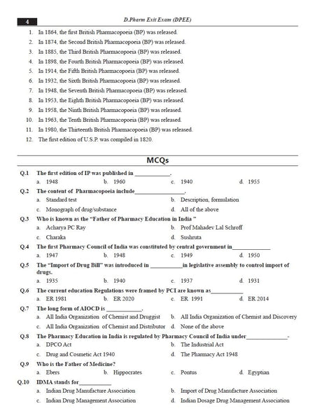 D.Pharm Exit Exam (DPEE) - Retail Maharaj