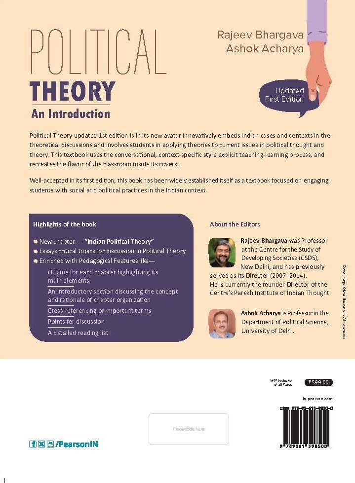 Political Theory - An Introduction | As per the Latest NEP 2020 Curriculum | Updated First Edition | - Pearson - Retail Maharaj