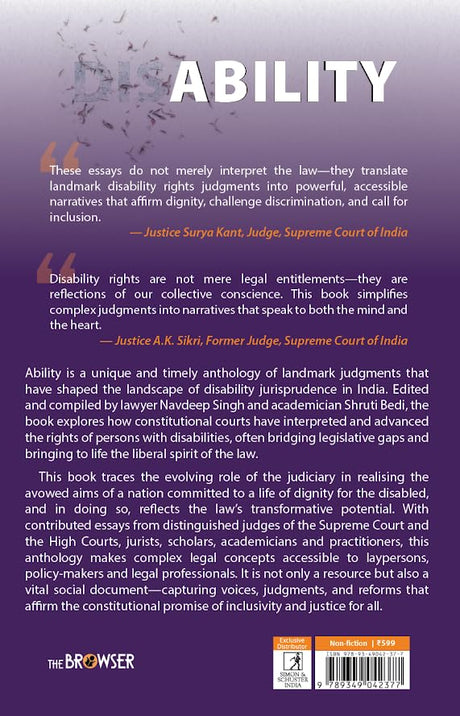 Ability: Landmark Judgments on Disability Jurisprudence in India - Retail Maharaj