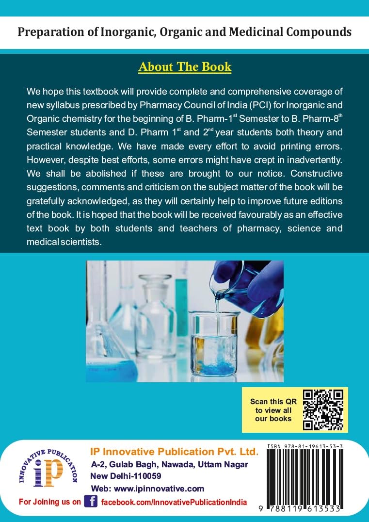 Preparation of Inorganic, Organic and Medicinal Compounds For Pharmacy Students - Retail Maharaj