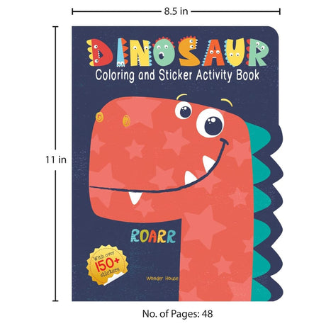 Dinosaurs - Coloring and Sticker Activity Book (With 150+ Stickers) - Retail Maharaj