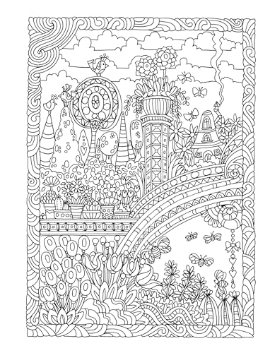 Creative Haven Entangled Gardens Coloring Book - Retail Maharaj