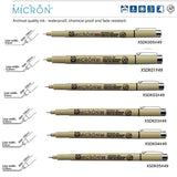 Sakura Pigma Micron Pen Set of 6, Black - Fine Tip Precision - Retail Maharaj
