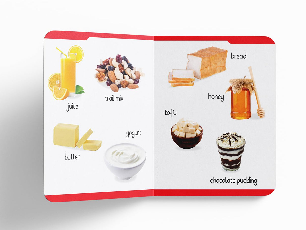 Early Learning Padded Book of Food: Board Book for Kids | Learn About Fruits, Vegetables, Meals, and Snacks with Bright, Engaging Pictures | Durable Padded Board Book for Babies, Toddlers & Preschoolers | Ages 0–5 Years - Retail Maharaj