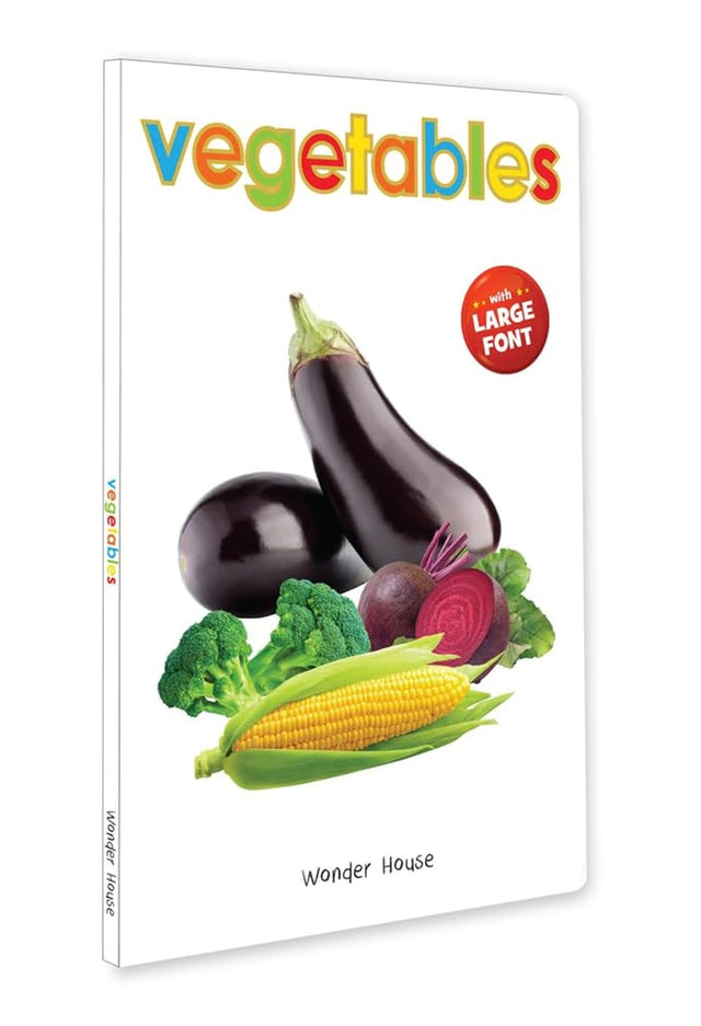 Vegetables – Early Learning Board Book with Large Font: Brightly Illustrated Vegetable Recognition Book for Kids | Big Board Books Series for Babies, Toddlers & Preschoolers | Learn About Carrots, Potatoes, Tomatoes & More with Bold Text & Clear Pictures - Retail Maharaj