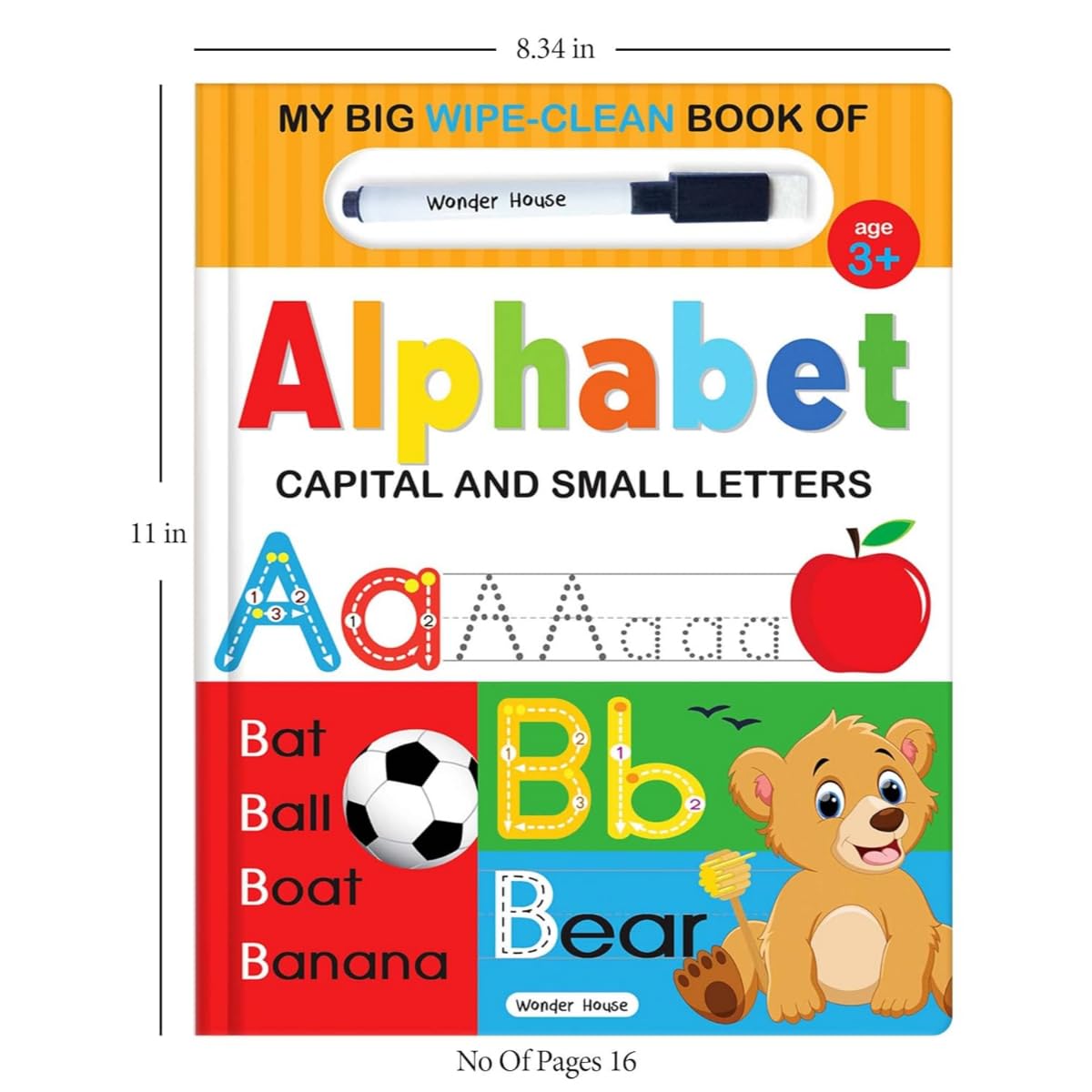 My Big Wipe And Clean Book of Alphabet for Kids : Capital And Small Letters - Retail Maharaj
