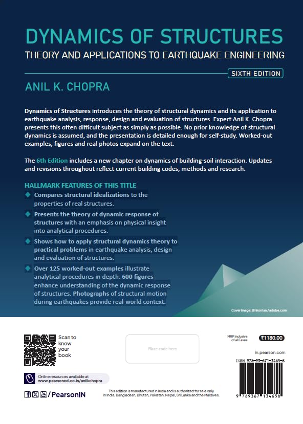 Dynamics of Structures: Theory and Applications to Earthquake Engineering, 6e - Retail Maharaj