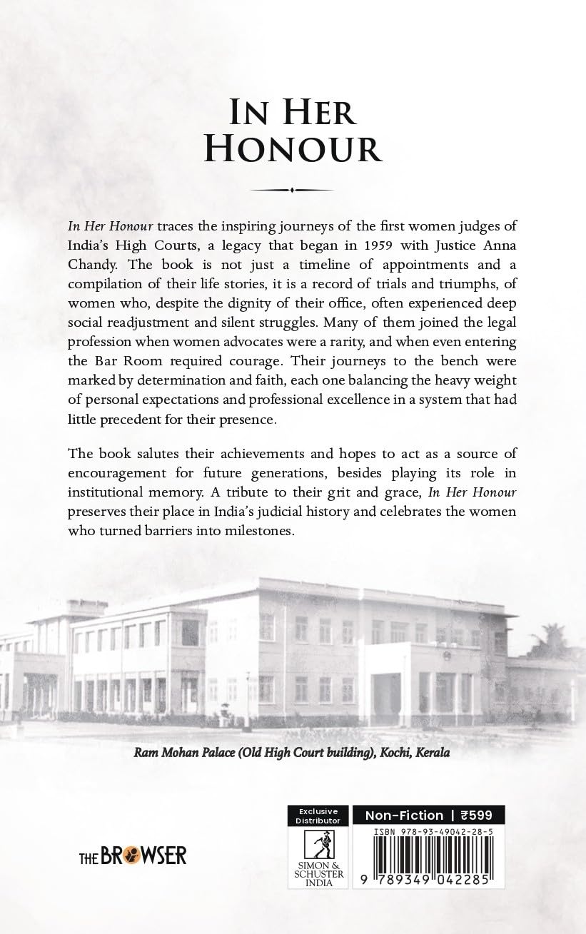 In Her Honour: Stories of India’s First Women High Court Judges - Retail Maharaj