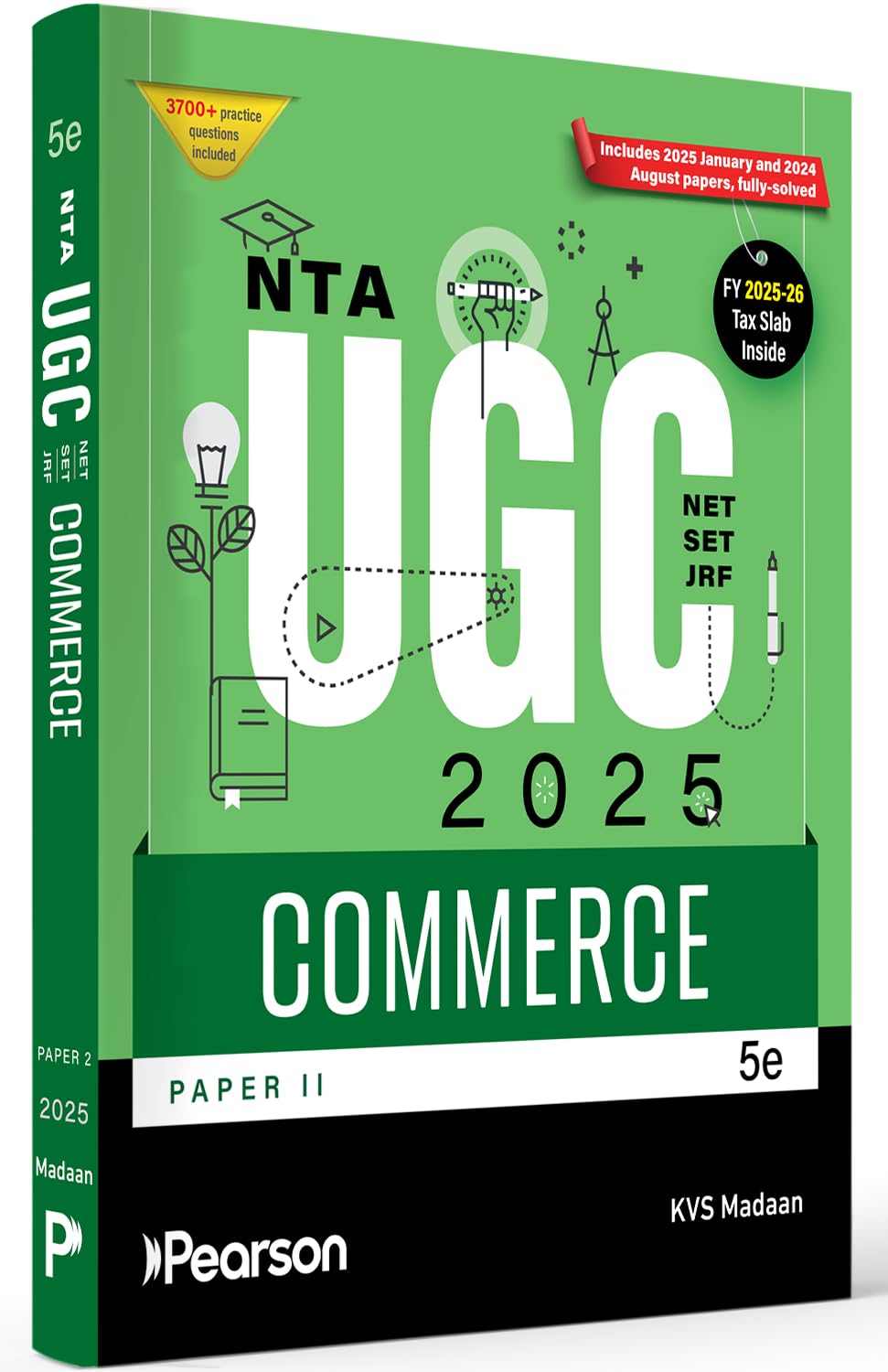 Pearson NTA UGC NET/SET/JRF Paper -II Commerce 2025 | Solved Paper Aug '24 & June'25 | FY 25-26 Tax slab | Chapterwise Practice Questions - Retail Maharaj