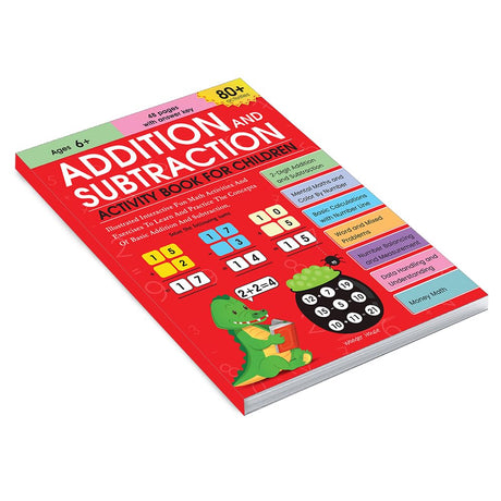 Addition and Subtraction Activity Book For Children - 80+ Activities Inside | Ages 5, 6, 7 | 2.5 hours of interactive and skill building fun - Retail Maharaj