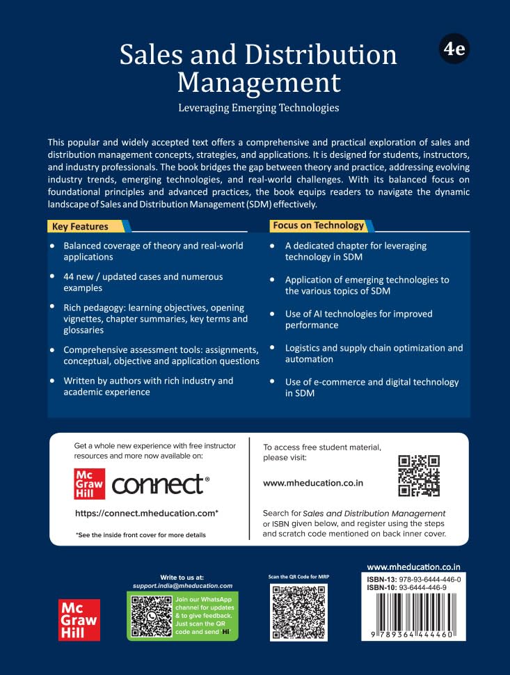 Sales and Distribution Management: Leveraging Emerging Technologies | 4th Edition | Krishna K. Havaldar, Vasant M. Cavale & Subrata Kumar Nandi - Retail Maharaj