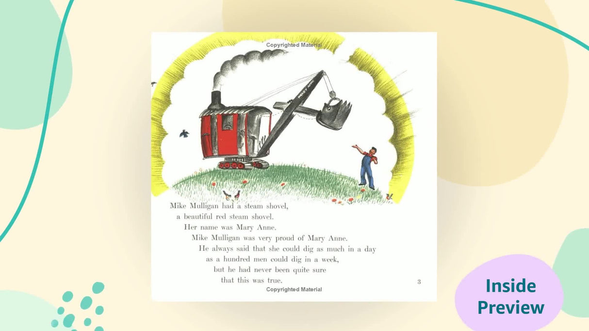Mike Mulligan and His Steam Shovel Lap Board Book (Read Along Book & CD) - Retail Maharaj