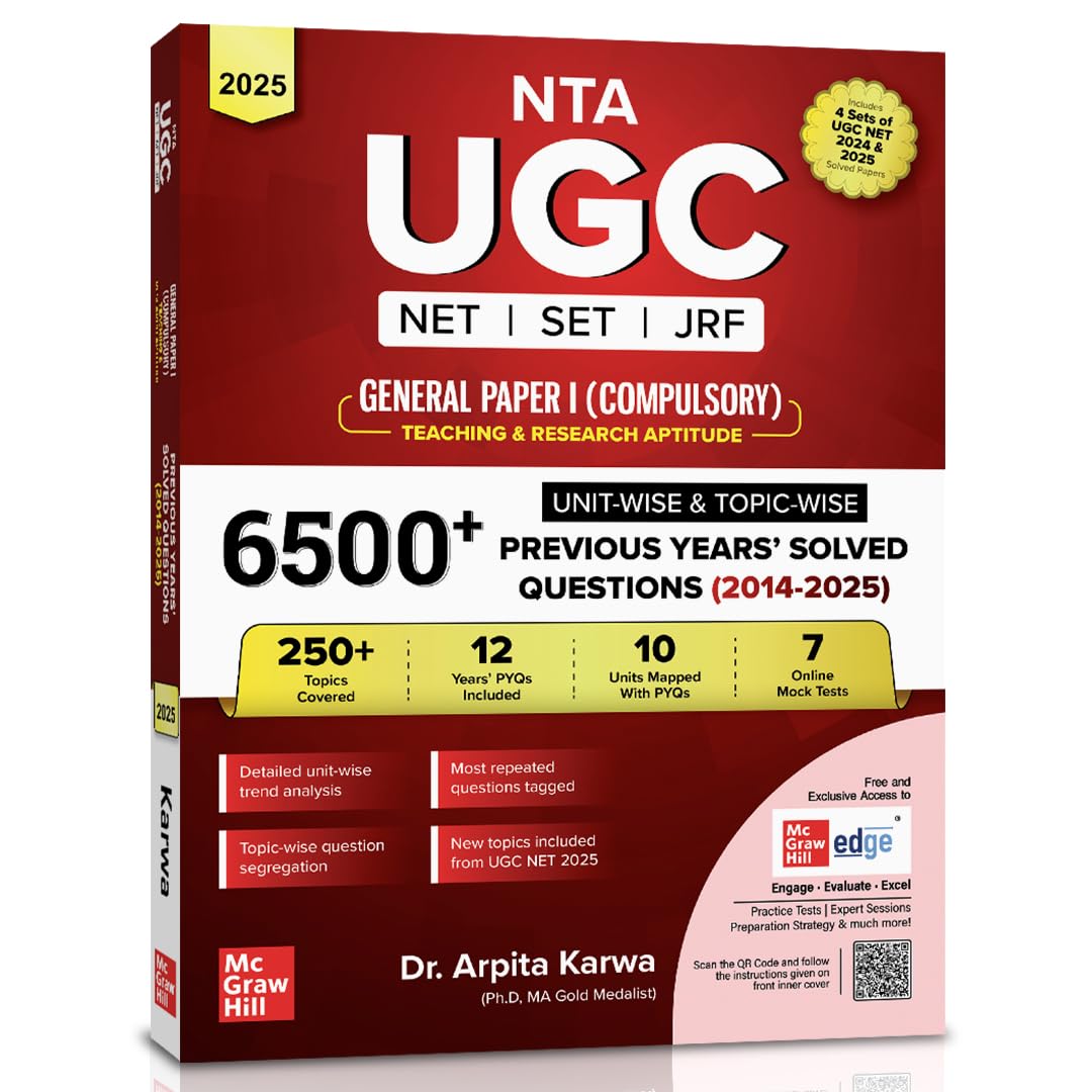 UGC NET Paper 1 2026 Previous Years' Solved Papers (2014-2025) | 6500+ Questions (3000 in book + 3500 online with June 2025) | Arpita Karwa | 12 Years PYQs: Unit-wise and Topic-wise detailed solutions - Retail Maharaj